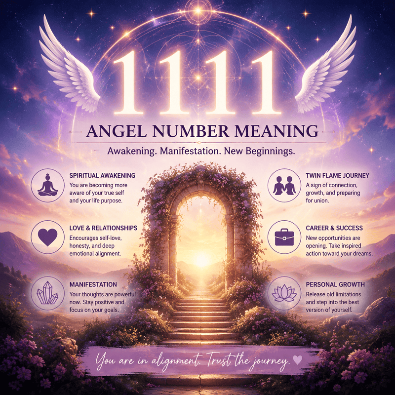 1111 Angel Number Meaning: Awakening, Manifestation & The Beginning of a New Reality WiAuGem