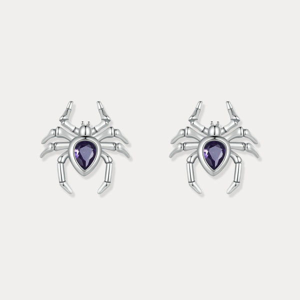 Gothic Spider Stud Earrings