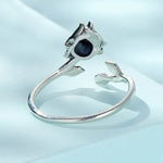Wiaugem Skull Rose Ring | Gothic Halloween Jewelry for Protection &amp; Transformation