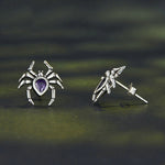 Gothic Spider Stud Earrings
