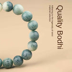 Imperial Green Bodhi Bracelet | Natural Carved Mantra & Zodiac Talisman