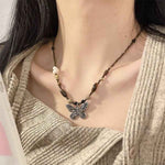 Lion Dance Butterfly Necklace | Retro New Chinese Jewelry