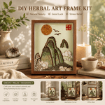 Custom DIY Chinese Herbal Feng Shui Art Frame Kit, Natural TCM Plant Good Luck Wall Decor, Stress Relief Craft Gift For Western Spiritual Home Lovers