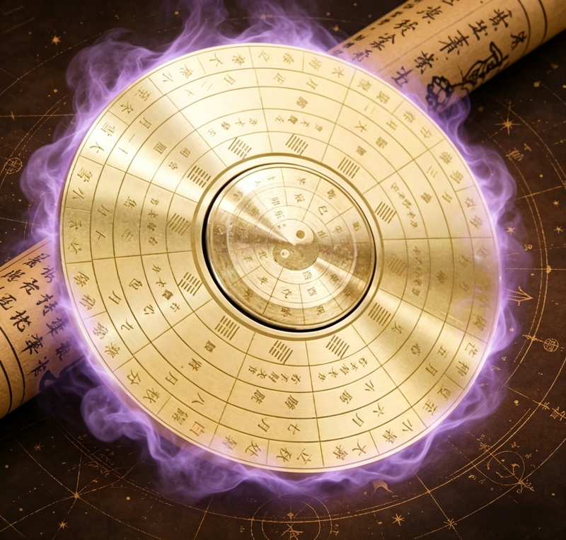 Feng Shui Bagua Compass | Copper Yin Yang Decorative Ornament