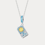 Silver Tarot Card Necklace | Protection, Manifestation & Spiritual Guidance | Wiaugem
