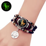 12 Zodiac Constellations Glow-in-the-Dark Zodiac Bracelet