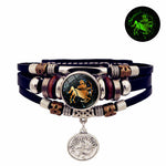 12 Zodiac Constellations Glow-in-the-Dark Zodiac Bracelet