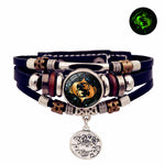 12 Zodiac Constellations Glow-in-the-Dark Zodiac Bracelet