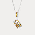 Silver Tarot Card Necklace | Protection, Manifestation & Spiritual Guidance | Wiaugem