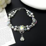 Pearl Crystal Guardian Pet Collar | A Symbol of Love, Protection & Positive Energy | Birthday Gift for Your Furry Princess or Prince