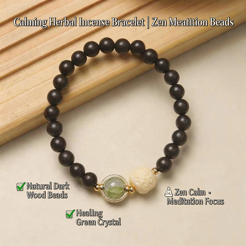 Herbal Incense Bead Bracelet | Handmade Natural Aromatic Jewelry