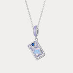 Silver Tarot Card Necklace | Protection, Manifestation & Spiritual Guidance | Wiaugem