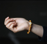 Cat Paw Cypress Wood Bracelet | Handmade Wooden Bead Jewelry