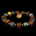 Gold Obsidian Protection Bracelet | Energy Shielding & Wealth
