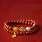 Red Agate Bracelet | Natural Gemstone Handmade Beaded Jewelry