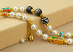 Diamond Gourd Pearl Necklace | Rotatable Chinese Style Pendant