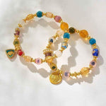 Natural Sugar Heart Agate Bracelet | Yellow Fortune & Luck Jewelry
