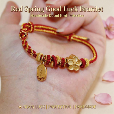 Lucky Red String Bracelet | Adjustable Handmade Cord Jewelry