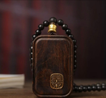 Ciondolo amuleto in legno di agar naturale "Wu Shi" (collana e ciondolo per auto)