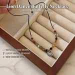 Lion Dance Butterfly Necklace | Retro New Chinese Jewelry