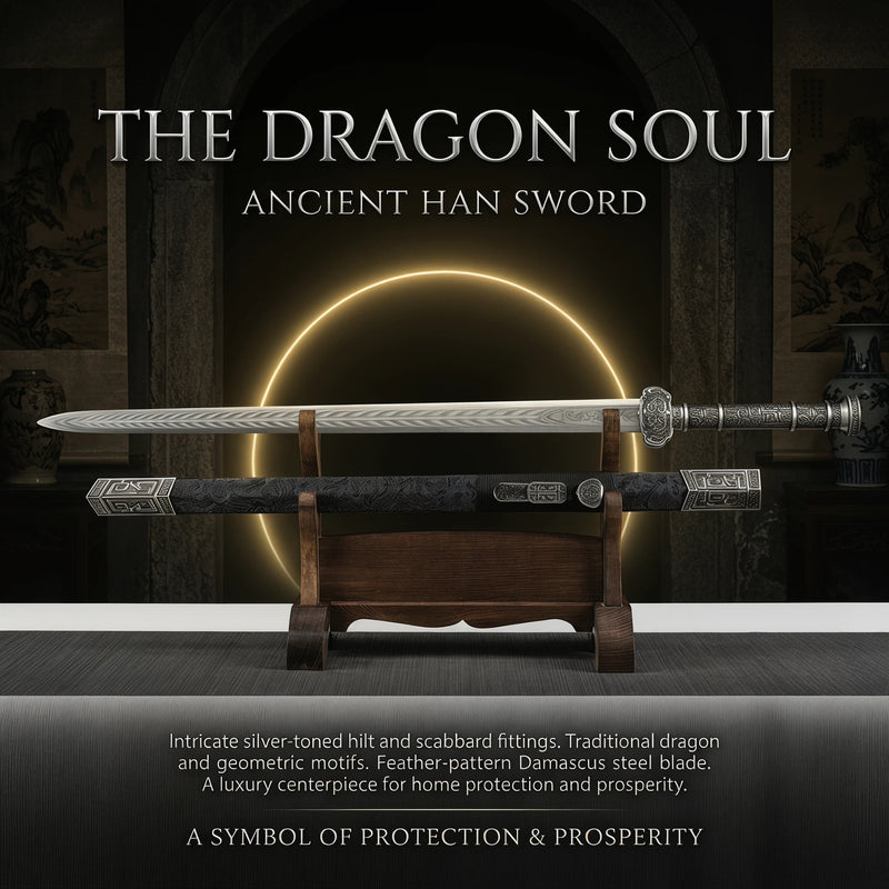 Dragon Soul Han Sword | Chinese Unsharpened Steel Collectible Display Sword