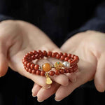 Red Agate Bracelet | Natural Gemstone Handmade Beaded Jewelry