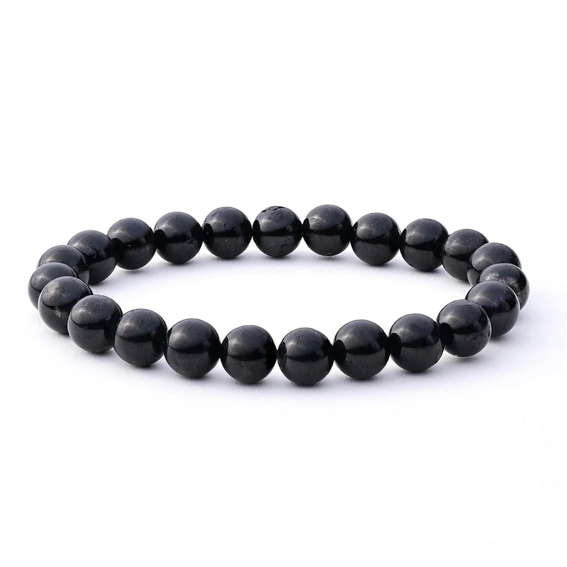 Black Tourmaline Bracelet | Natural Gemstone Beaded Protection Jewelry