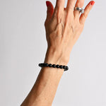 Black Tourmaline Bracelet | Natural Gemstone Beaded Protection Jewelry