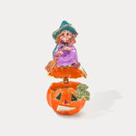 Wiaugem Pumpkin Witch Trinket Box | Halloween Keepsake Jewelry Box for Luck &amp; Protection
