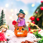 Wiaugem Pumpkin Witch Trinket Box | Halloween Keepsake Jewelry Box for Luck &amp; Protection