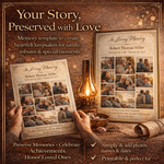 Celebration of Life Template | Memory Photo Collage Design