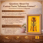 Personalized Taoist Talisman Frame | Five-Element Protection Decor