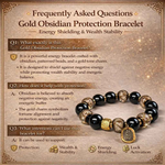 Gold Obsidian Protection Bracelet | Energy Shielding & Wealth