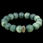 Imperial Green Bodhi Bracelet | Natural Carved Mantra & Zodiac Talisman