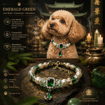 Pearl Crystal Guardian Pet Collar | A Symbol of Love, Protection & Positive Energy | Birthday Gift for Your Furry Princess or Prince