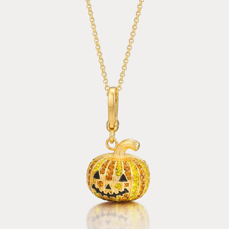 Wiaugem Pumpkin Necklace | Halloween Jewelry for Luck, Protection &amp; Abundance
