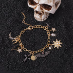 Wiaugem Halloween Charm Bracelet | Gothic Jewelry for Mystery, Protection &amp; Strength