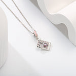 Pink Tarot Necklace | Mystical Tarot Jewelry for Intuition & Manifestation | Wiaugem