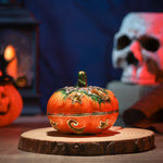 Wiaugem Cinderella Pumpkin Trinket Box | Halloween Keepsake Box for Magic &amp; Transformation