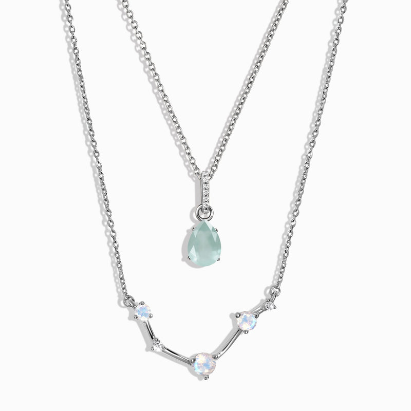 Aries Zodiac & March Birthstone Necklaces