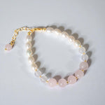 Rose Quartz Pearl Love Bracelet