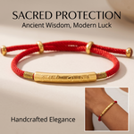 Tibetan Red String Bracelet | Blessed Mantra Lucky Charm Protection Jewelry