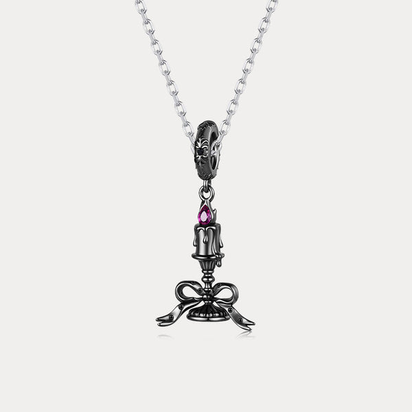 Wiaugem Candle Necklace | Gothic Halloween Jewelry for Mystery &amp; Light