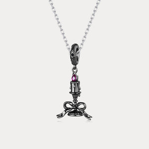 Wiaugem Candle Necklace | Gothic Halloween Jewelry for Mystery &amp; Light