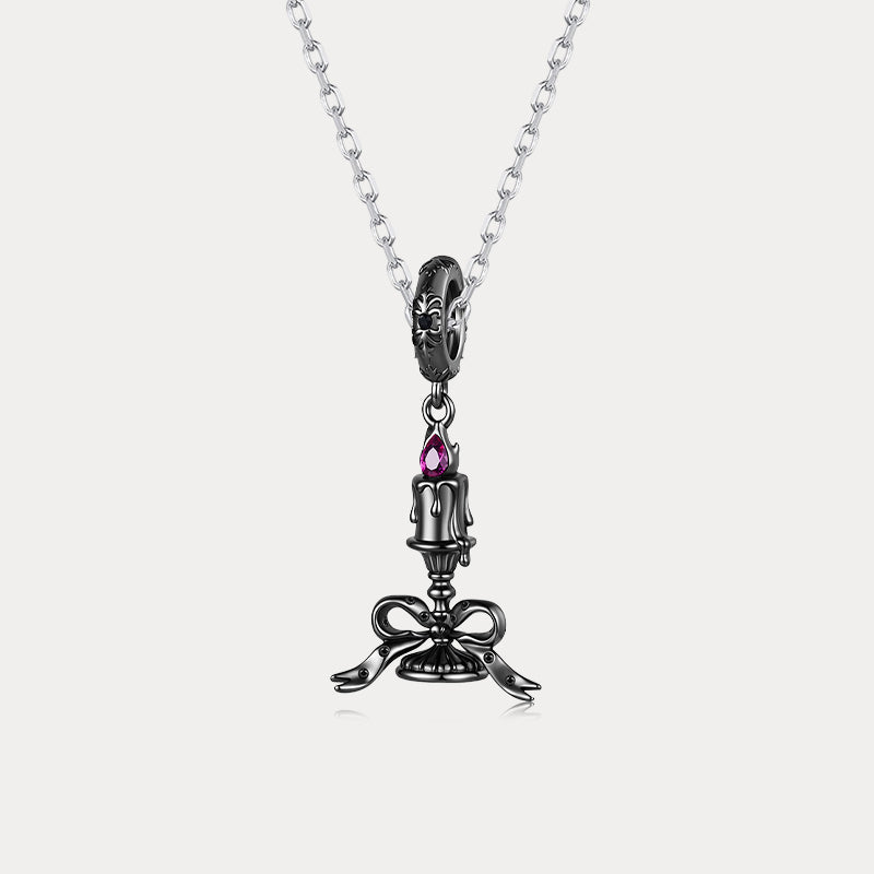 Wiaugem Candle Necklace | Gothic Halloween Jewelry for Mystery &amp; Light