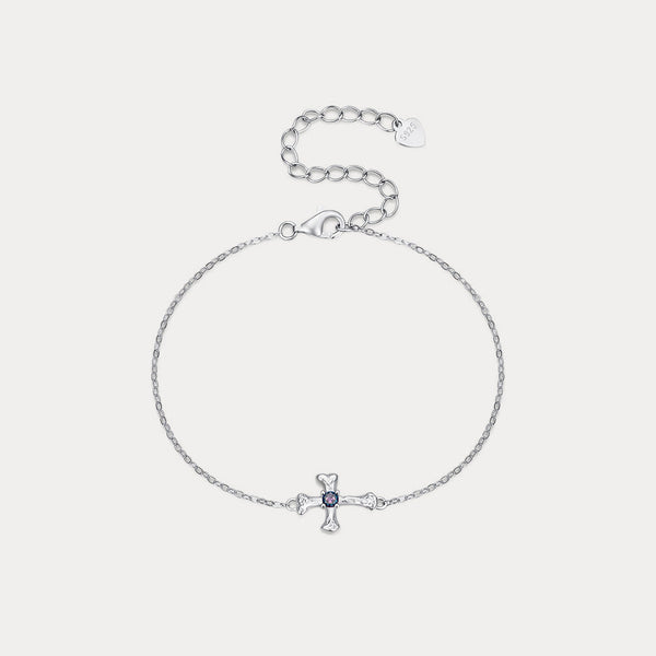 Wiaugem Cross Bracelet | Gothic Halloween Jewelry for Faith &amp; Protection
