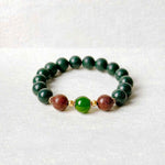 Sandalwood & Jade Beaded Bracelet | Handmade Natural Stone Jewelry