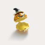 Wiaugem Halloween Pumpkin Trinket Box | Witch Hat Keepsake Box for Luck &amp; Protection