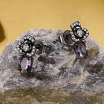 Wiaugem Halloween Earrings | Black Rose &amp; Gothic Earrings for Love, Mystery &amp; Transformation