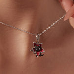 Wiaugem Black Cat Necklace | Halloween Jewelry for Cat Lovers &amp; Autumn